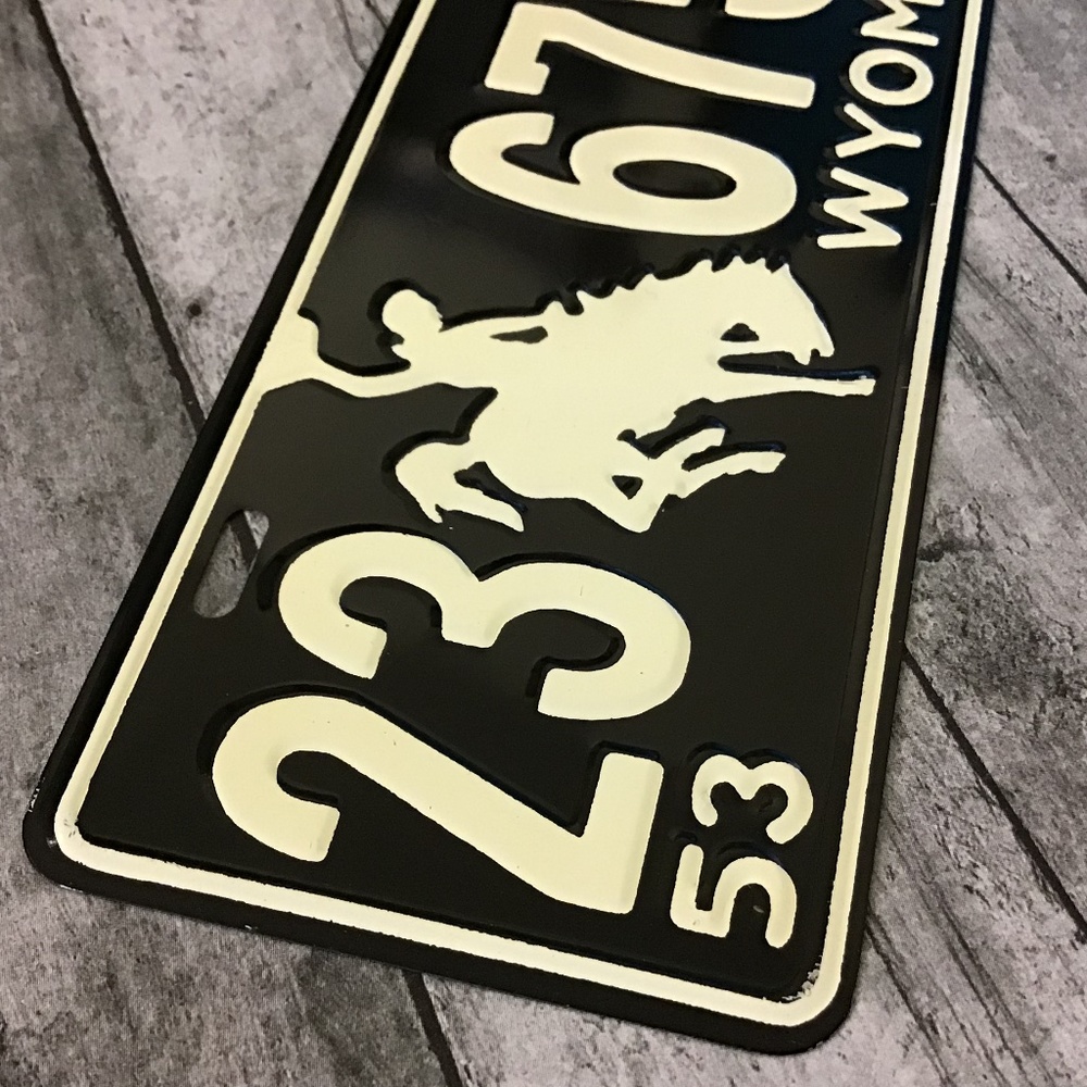 Vintage 1953 License Plate Wyoming Mini Bicycle - Picture 4 of 8